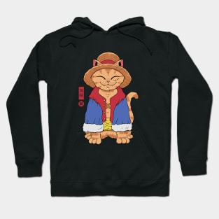 Straw Hat Cat Hoodie